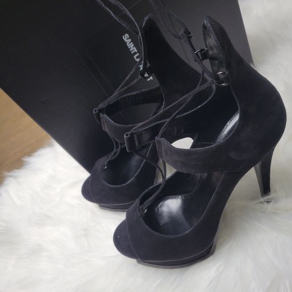 Saint Laurent lace up platform shoe - Picture 6 of 8